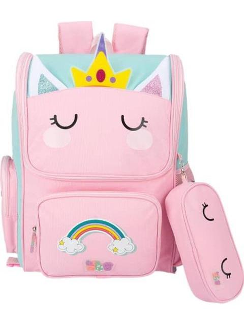 MOCHILA CON RUEDAS ESCOLAR ROSA CUTIE ZOO