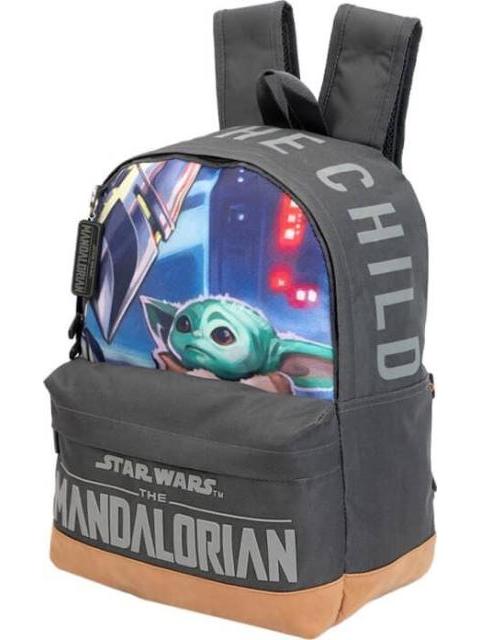 MOCHILA ESCOLAR GRIS THE MANDALORIAN