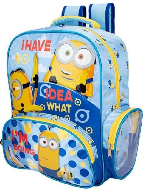 MOCHILA ESCOLAR MINIONS AZUL MINION
