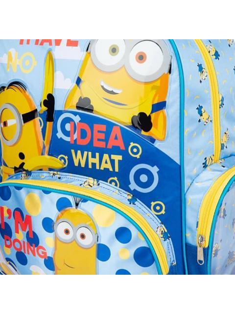 MOCHILA ESCOLAR MINIONS AZUL MINION