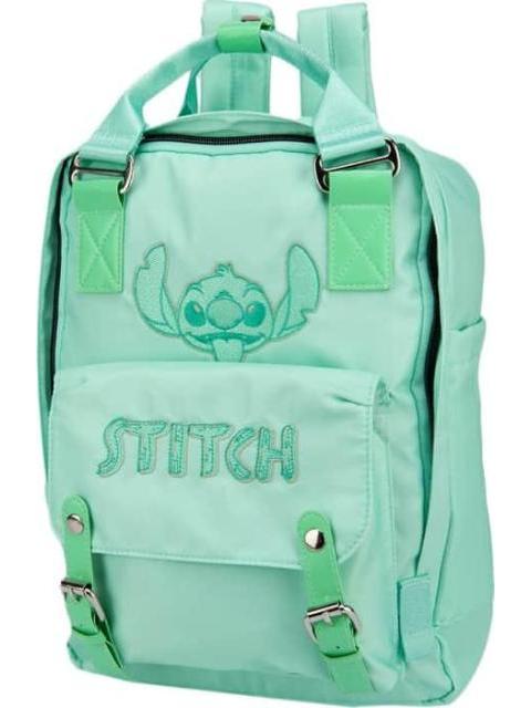 MOCHILA ESCOLAR STITCH AZUL MENTA STITCH