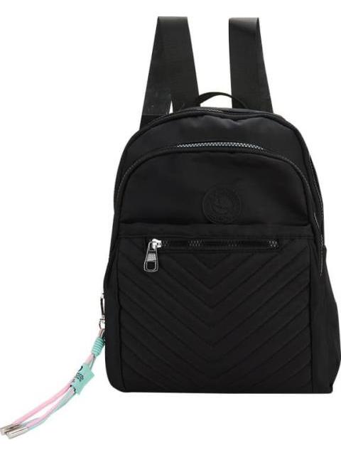 MOCHILA CAPITONADA CON LLAVERO NEGRO HOLLY LAND