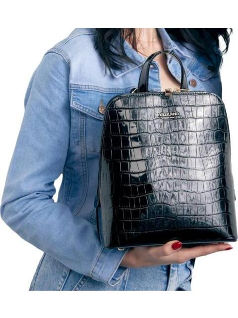 MOCHILA TEXTURA COCODRILO NEGRO HOLLY LAND