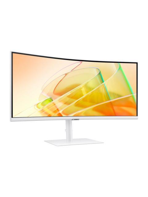 MONITOR CURVO SAMSUNG VIEWFINITY S6 S65TC LED 34 3440X1440 ULTRA WIDE QUAD HD FREESYNC 100HZ HDMI-DISPLAYPORT BOCINAS INTEGRADAS BLANCO