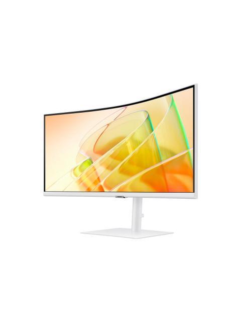 MONITOR CURVO SAMSUNG VIEWFINITY S6 S65TC LED 34 3440X1440 ULTRA WIDE QUAD HD FREESYNC 100HZ HDMI-DISPLAYPORT BOCINAS INTEGRADAS BLANCO