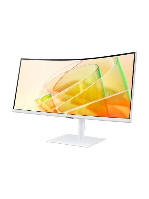 MONITOR CURVO SAMSUNG VIEWFINITY S6 S65TC LED 34 3440X1440 ULTRA WIDE QUAD HD FREESYNC 100HZ HDMI-DISPLAYPORT BOCINAS INTEGRADAS BLANCO