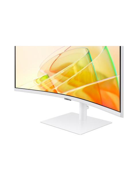 MONITOR CURVO SAMSUNG VIEWFINITY S6 S65TC LED 34 3440X1440 ULTRA WIDE QUAD HD FREESYNC 100HZ HDMI-DISPLAYPORT BOCINAS INTEGRADAS BLANCO
