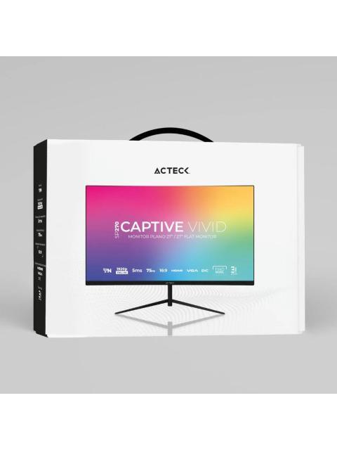 MONITOR GAMER ACTECK CAPTIVE VIVID SP270 ELITE LED 27 FULL HD 75HZ HDMI NEGRO