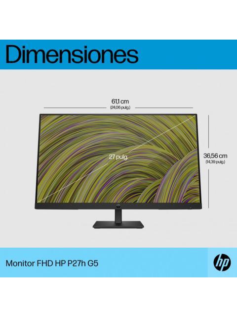 MONITOR HP P27H G5 LCD 27 1920X1080 FULL HD 75HZ HDMI-DISPLAYPORT BOCINAS INTEGRADAS NEGRO