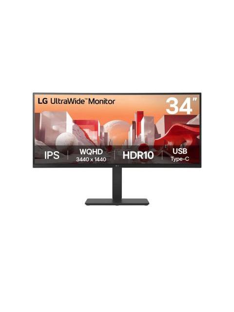 MONITOR QHD IPS CURVO 34 PULGADAS CON USB TIPOC RJ45 ALTAVOCES 100 HZ SOPORTE AJUSTABLE Y MULTIPUERTOS
