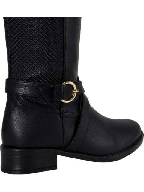 BOTA ALTA HEBILLA METALICA NEGRO TIERRA BENDITA