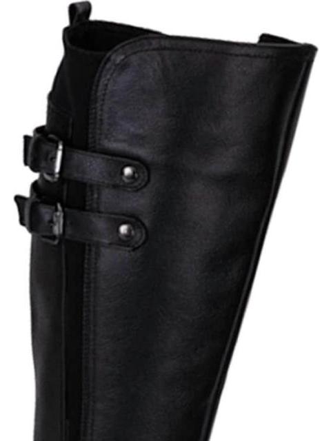 BOTA ALTA DE PIEL NEGRO VIVIS SHOES