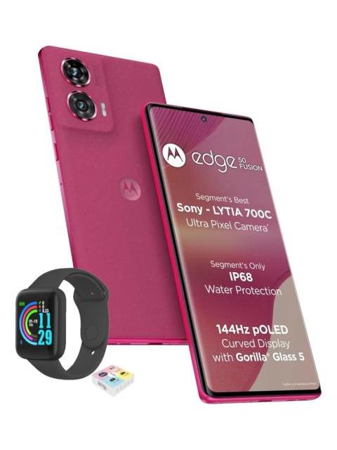 MOTOROLA EDGE 50 FUSION 5G 256GB 8RAM PINK + WATCH SMART MACARON