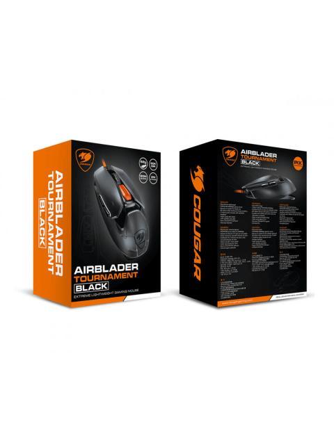 MOUSE COUGAR AIRBLADER TOURNAMENT NEGRO (3M487WONB.0001) OPTICO 20000DPI 6BOTONES 650IPS ALAMBRICO