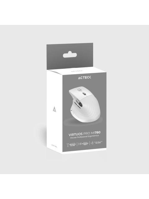 MOUSE ERGONOMICO ACTECK OPTICO VIRTUOS PRO MI780 INALAMBRICO BLUETOOTH-USB-C 3000DPI BLANCO