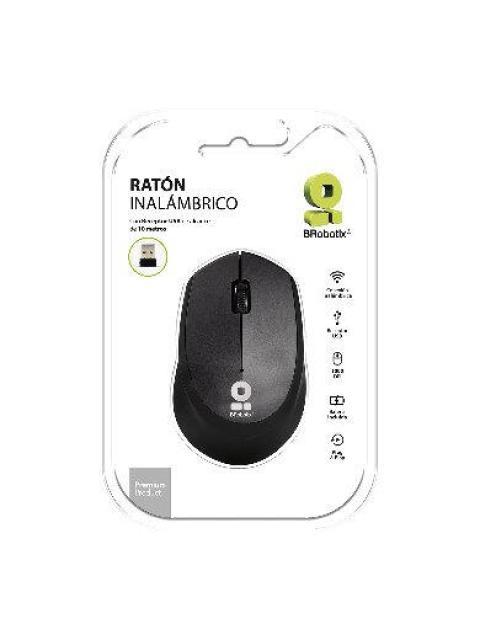MOUSE ERGONOMICO BROBOTIX OPTICO 6000762 INALAMBRICO USB 1000DPI NEGRO