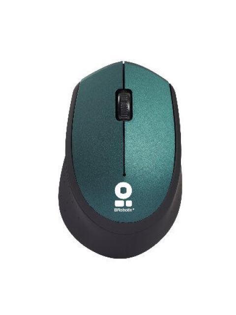 MOUSE ERGONOMICO BROBOTIX OPTICO 6000779 INALAMBRICO USB 1000DPI VERDE-NEGRO