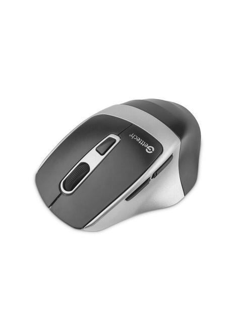 MOUSE ERGONOMICO GETTTECH WIRELESS 6D OFFICE INALAMBRICO BLUETOOTH USB 7200DPI NEGRO-PLATA