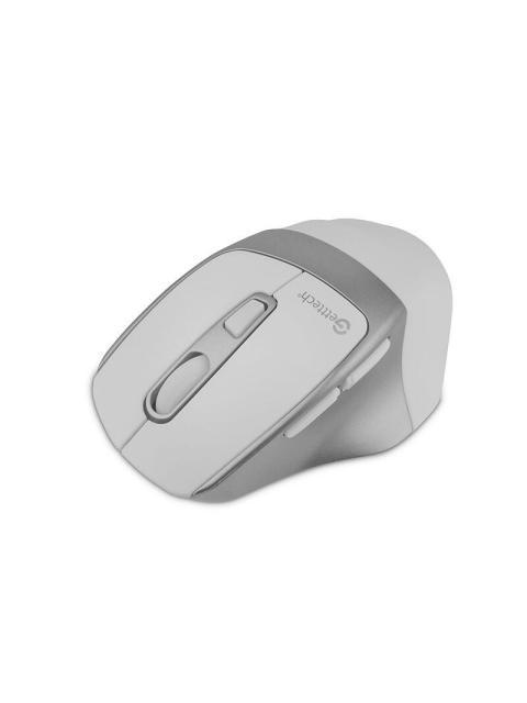 MOUSE ERGONOMICO GETTTECH WIRELESS 6D OFFICE INALAMBRICO BLUETOOTH USB 7200DPI PLATA-BLANCO