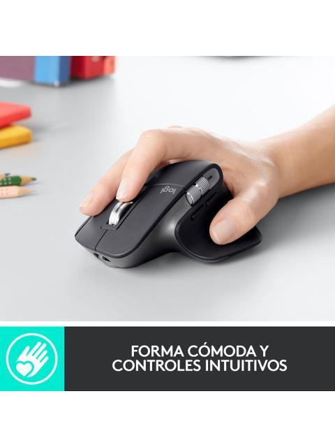 MOUSE ERGONOMICO LOGITECH OPTICO MX MASTER 3S INALAMBRICO BLUETOOTH 8000DPI GRAFITO