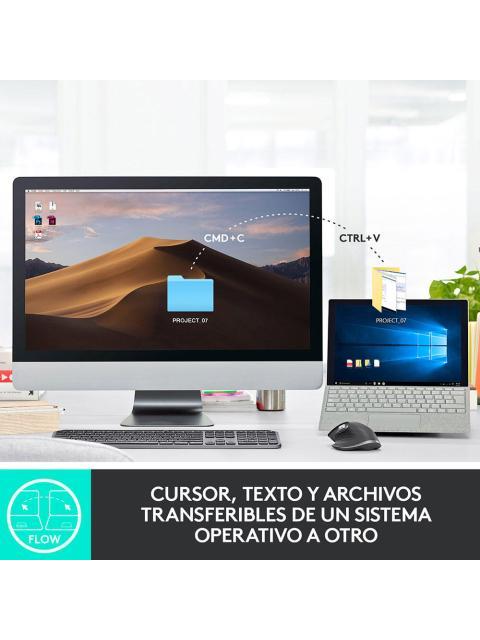 MOUSE ERGONOMICO LOGITECH OPTICO MX MASTER 3S INALAMBRICO BLUETOOTH 8000DPI GRAFITO