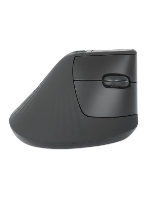 MOUSE ERGONOMICO MANHATTAN 190336 INALAMBRICO OPTICO 1.600DPI RF INALAMBRICO NEGRO