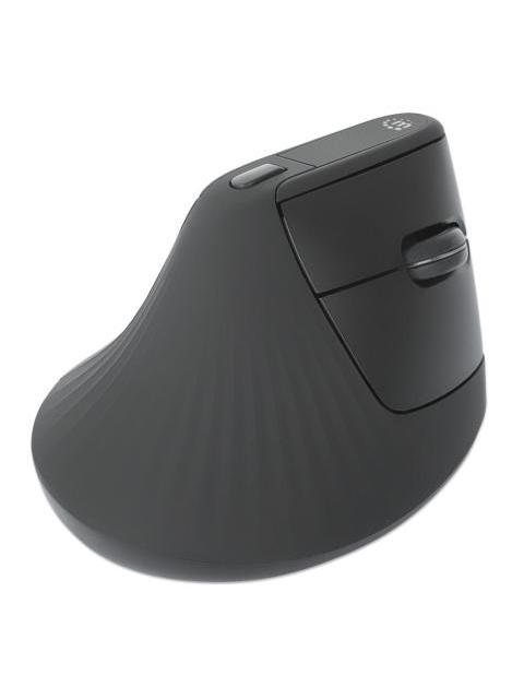 MOUSE ERGONOMICO MANHATTAN 190336 INALAMBRICO OPTICO 1.600DPI RF INALAMBRICO NEGRO