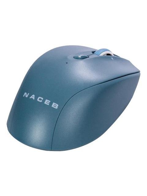 MOUSE ERGONOMICO NACEB NA-0139A INALAMBRICO OPTICO 1.600DPI RF INALAMBRICO AZUL