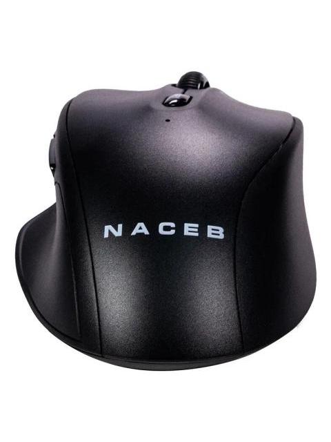 MOUSE ERGONOMICO NACEB NA-0139N INALAMBRICO OPTICO 1.600DPI RF INALAMBRICO NEGRO