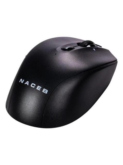 MOUSE ERGONOMICO NACEB NA-0139N INALAMBRICO OPTICO 1.600DPI RF INALAMBRICO NEGRO