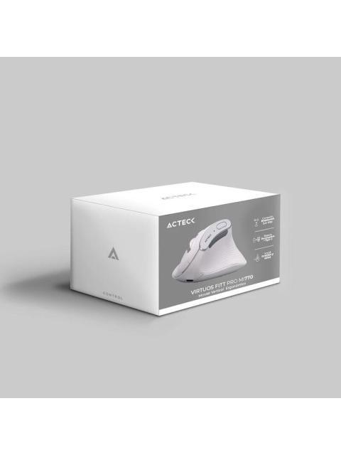 MOUSE ERGONOMICO VERTICAL ACTECK OPTICO VIRTUOS FITT PRO MI770 INALAMBRICO BLUETOOTH-USB-C 1600DPI BLANCO