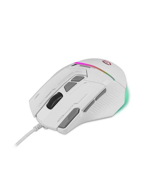 MOUSE GAMER GETTTECH GPM-RGBWR-G1-WH ALAMBRICO USB 7200DPI BLANCO