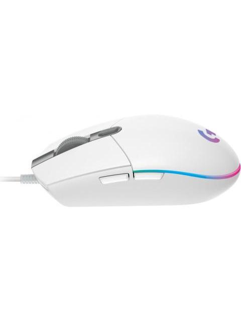 MOUSE GAMER LOGITECH OPTICO G203 LIGHTSYNC ALAMBRICO USB 8000DPI BLANCO