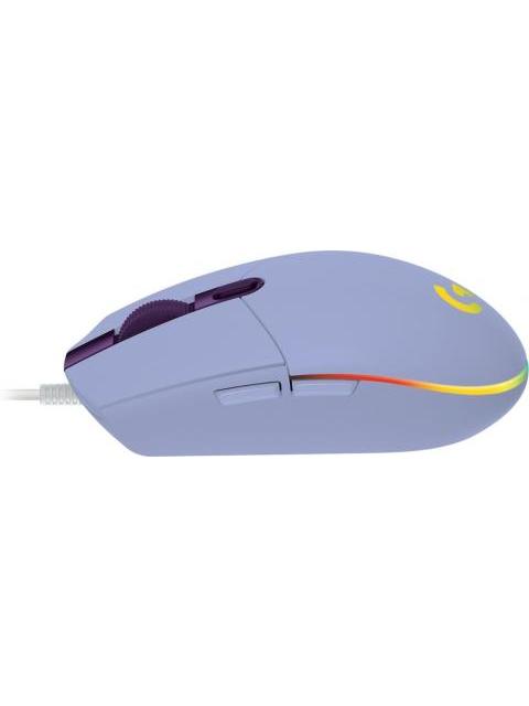 MOUSE GAMER LOGITECH OPTICO G203 LIGHTSYNC ALAMBRICO USB 8000DPI LILA