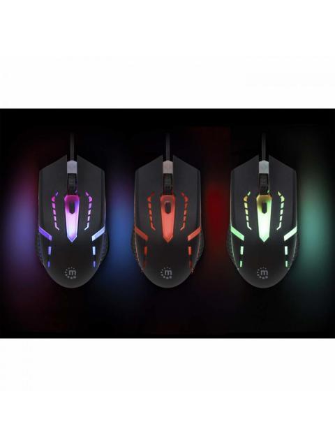 MOUSE GAMER MANHATTAN OPTICO 190206 ALAMBRICO USB-A 1500DPI NEGRO