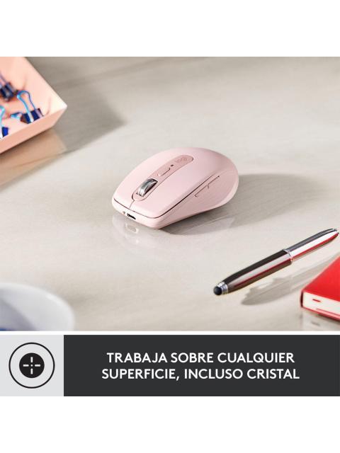 MOUSE LOGITECH OPTICO MX ANYWHERE 3 RECARGABLE INALAMBRICO USB 4000DPI ROSA