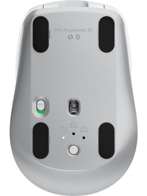 MOUSE LOGITECH OPTICO MX ANYWHERE 3S RECARGABLE INALAMBRICO USB 8000PDI GRIS PALIDO