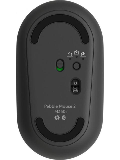 MOUSE LOGITECH OPTICO PEBBLE 2 M350S INALAMBRICO RF + BLUETOOTH 4000DPI GRAFITO