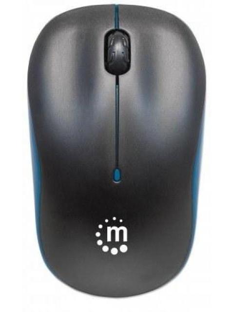 MOUSE MANHATTAN OPTICO SUCCESS INALAMBRICO USB 1000 DPI NEGRO-AZUL