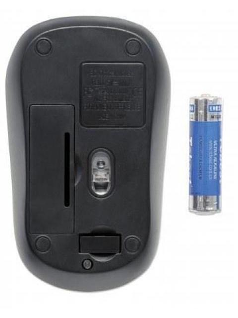 MOUSE MANHATTAN OPTICO SUCCESS INALAMBRICO USB 1000 DPI NEGRO-AZUL