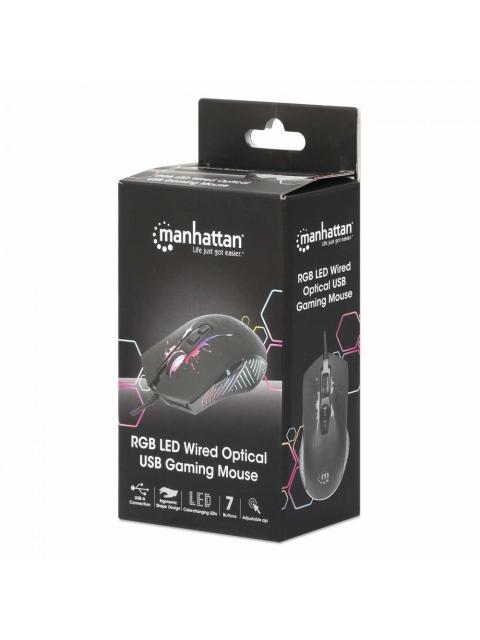 MOUSE MANHATTAN OPTICO 190220 USB A 7200DPI NEGRO