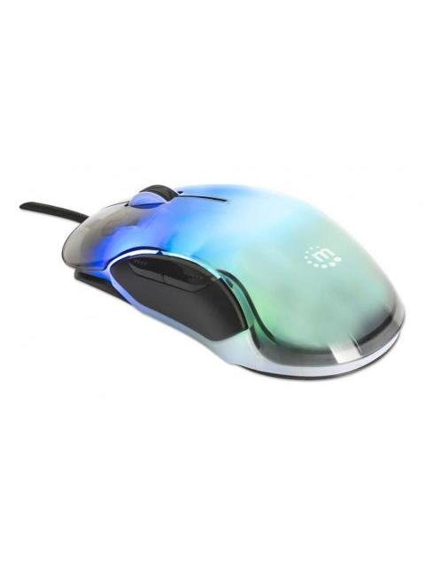MOUSE MANHATTAN OPTICO 190381 INALAMBRICO USB-A 12800 DPI TRANSPARENTE