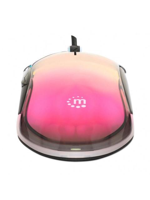 MOUSE MANHATTAN OPTICO 190381 INALAMBRICO USB-A 12800 DPI TRANSPARENTE