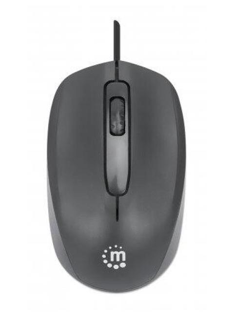 MOUSE MANHATTAN OPTICO COMFORT II ALAMBRICO USB-A 1000DPI NEGRO