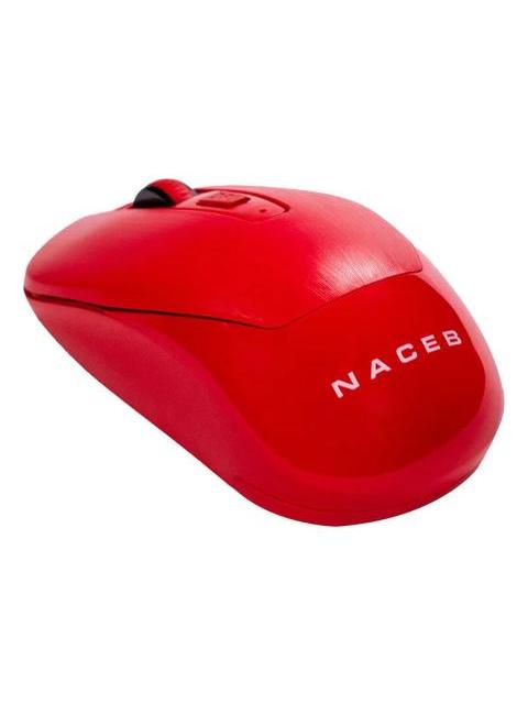 MOUSE NACEB NA-0137R INALAMBRICO OPTICO 1.600DPI RF INALAMBRICO ROJO