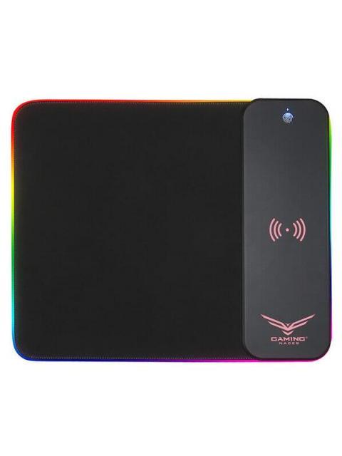 MOUSEPAD GAMER NACEB CON CARGA INALAMBRICA NA-0926 31X40CM GROSOR 3MM NEGRO