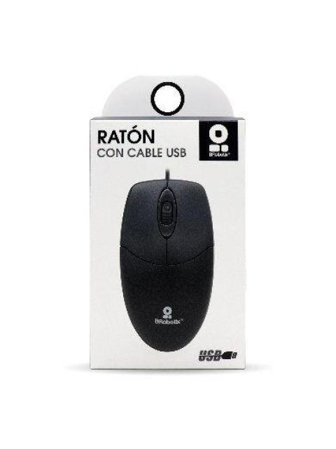 MOUSE USB BROBOTIX 497202 NEGRO 3 BOTONES OPTICO
