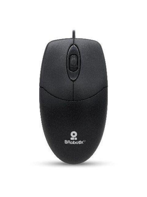MOUSE USB BROBOTIX 497202 NEGRO 3 BOTONES OPTICO