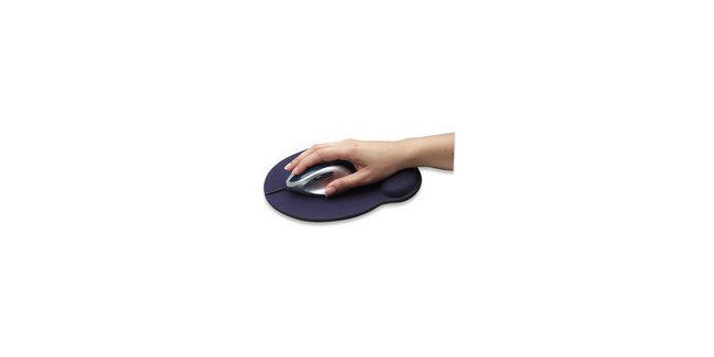 MOUSEPAD MANHATTAN CON DESCANSA MUNECAS DE GEL 20X24CM GROSOR 4MM AZUL MARINO