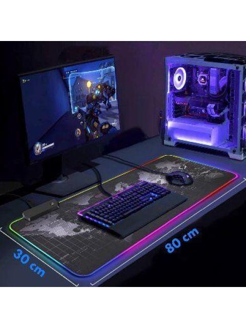 MOUSEPAD GAMER BROBOTIX PLANISFERIO XL RGB NEGRO-GRIS 651329